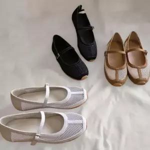 [신상오픈런]여성 여름 통기성 가죽 메리제인 메쉬 단화 (36391891)