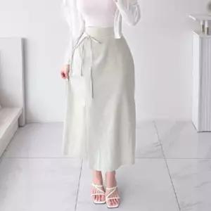 [신상오픈런]여성 일상용 앞트임 뒷밴드 랩 롱 스커트 (35835435)