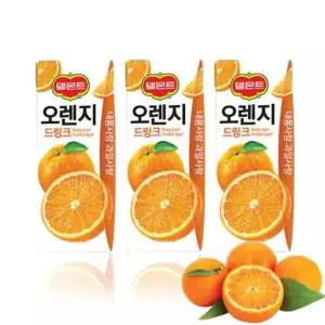 [셀러허브]델몬트 드링크팩 오렌지 190ML x 32개 과즙음료 팩음료수 (S9841853)