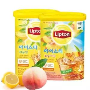 [셀러허브]유니레버 립톤 아이스티 복숭아맛 레몬맛 907g SD (S9981057)