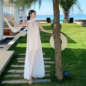 원피스 여자쉬폰원피스 드레스 쉬폰 바캉스룩 파티 롱스커트 생일 ible1