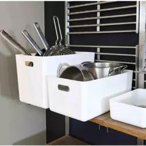 팬트리 2호 뚜껑 리빙박스 손잡이형 바스켓 수납함