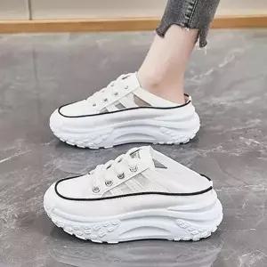 여성 통굽 스니커즈 어글리슈즈 메쉬 키높이 운동화 2색