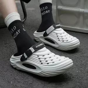 남성 클로그 슬리퍼 샌들 쿠션 실내화 여름 방수 신발 2색