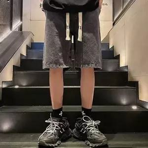 남성 와이드핏 데님반바지 밴딩 청반바지 여름 하의 3색