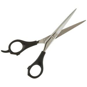 탐스코 버드 페더 가위 6인치 플라스틱 손잡이 스테인리스 스틸 성형 베벨 에지 마이크로 톱니날, 그루밍에 적합