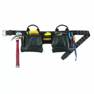 DEWALT 목수용 탑 그레인 가죽 에이프런 포켓 12개 (DG5472)