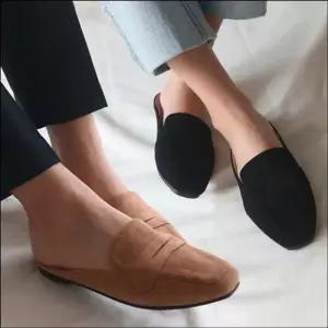여자 캐주얼 정장 뮬슬리퍼 정장 블로퍼 스타일 플랫슈즈