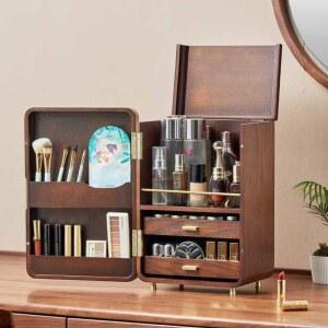 수납함 메이크업 보관함 진열대 네일 메이크업상자 테이블 스타일 클래식 트레이