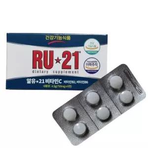 [셀러허브]알유21 비타민C 750mg 6정 x 1박스 RU21 (S30098593)