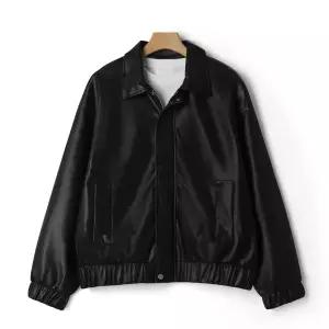 [하프클럽/엠엔씨]워셔블 스판 가죽자켓 (MDJK278RO)