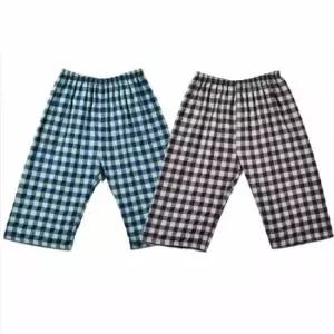 파자마수면잠옷 부드러운 남성 8부 파자마 남자체크반바지 남성8부여름바지