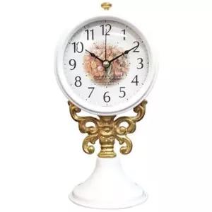 알람시계 무소음 주석 탁상시계 화이트 도트 제조한국 GB9097