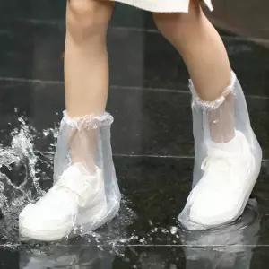 EOMARKET 장만 일회용 비닐 신발커버 방수덮개 5쌍 비닐장화 어린이용 성인용 택일