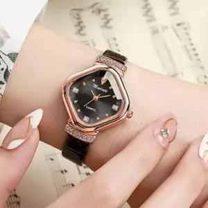 미니 스퀘어 여성 정장 패션 가죽 학생 여자 손목시계