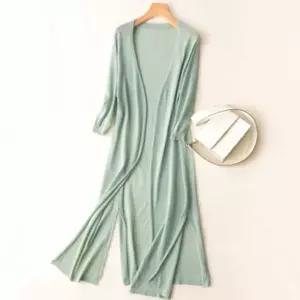 숙녀 캐주얼 봄여름 아우터 오픈형 시스루 롱가디건