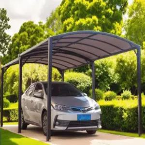 슬라이드식 차양막 투명 파라솔 주차장 차고 자동차