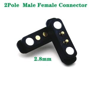 DC 마그네틱 포고 핀 커넥터 포고핀 남성 여성 용수스틸 고속 충전 방수 전원 소켓 듀얼 2 간격 2.80mm