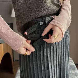 스커트 니트 가을 겨울 여성패션 임부복 플리츠 아우터 고탄력 조절 가능한 중기장 A라인 큰 우산 DL4