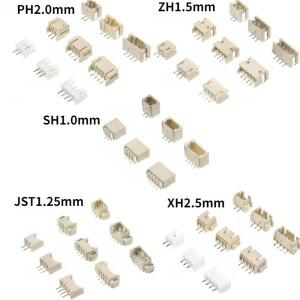 20pcs SH1.0 JST1.25 ZH1.5 PH2.0 XH2.54mm 남성 핀 헤더 소켓 Dip직각 RA SMD SMT 234567891012P 웨이퍼