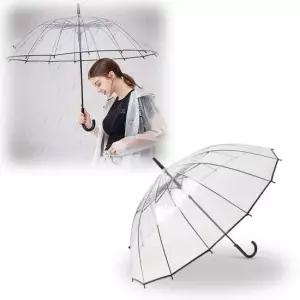 가벼운 투명 비닐 장우산 어린이 학생 안전 여름우산 장우산