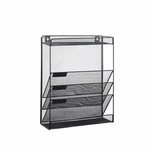 오피스 ZAU002L3 데스크 서류보관 파티션걸이 3단정리 메탈선반