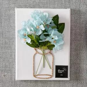 수국 조화 꽃 캔버스 액자 라인 Aset 24cm 2컬러 인테리어 벽걸이 장식 소품