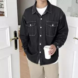 [옷자락]남녀 공용 루즈핏 데님 셔츠 자켓