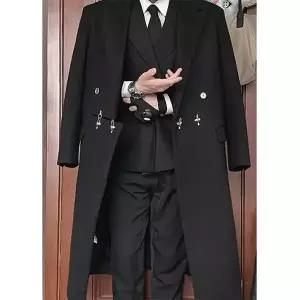 하프코트 남성 코트 잉글리시 건달 트렌치 가을 하프 기장 오버핏 admr3