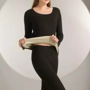 여자 슬림핏 양면기모 라운드넥 상하의 내복 세트
