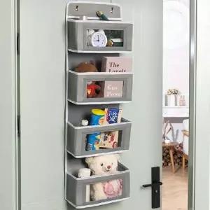 (청결공감) PVI626U5 문걸이 4단선반 벽걸이 수납장 수납주머니