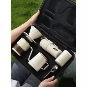 휴대용 커피 드리퍼 야외 세트 캠핑용 머그컵 캠핑