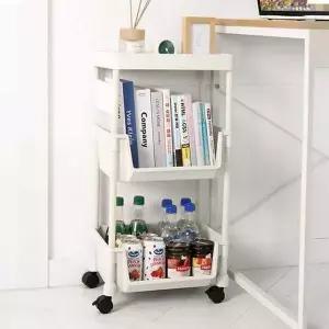 히키스 RNM445E1 3단 이동식 수납 트롤리 공부방 책가방 북카트