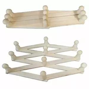 늘어나는 HMQ481N2 벽부착 원목자바라 옷걸이 바지 모자걸이