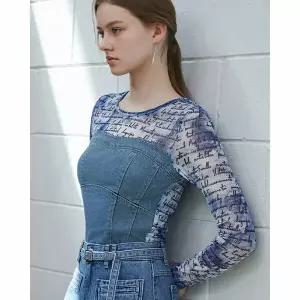 [에고이스트] 데님패치 슬림 티셔츠 (ER3CL862)