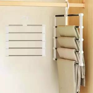 바지정리 MHO011T1 옷걸이 행거 의류정리 접이식 바지걸이 5단