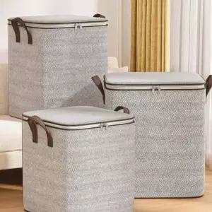 부직포 YCN052W5 접이식 리빙박스 수납박스 옷 이불 100L