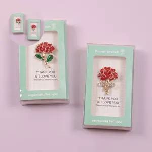 큐빅 카네이션브로치 감사선물 미니카드포함 어버이날