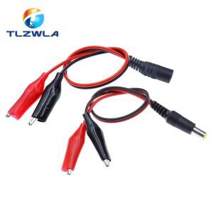5.5X2.1MM 악어 클립 DC 전원 남성 여성 리드 케이블 와이어 커넥터 25CM 5.5x2.5mm
