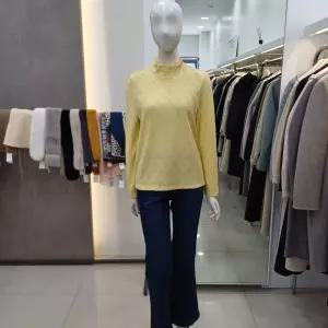 꼼빠니아레이스 반폴라 티셔츠CAEW0WKL110크림,L옐로우,블랙_KG