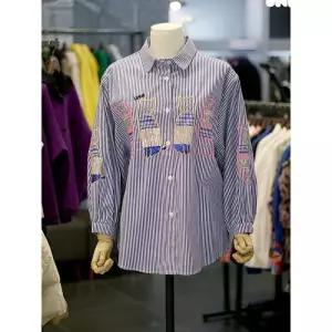 르니앤맥코이 세이브존03 [르니앤맥코이] 비즈 고양이 7부 셔츠 블라우스 AQMN05BL470