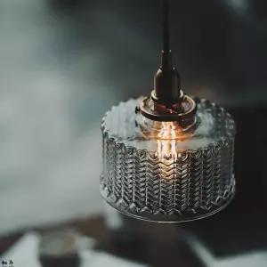 북유럽 빈티지 황동 팬던트조명 침실 글라스 샹들리에 램프