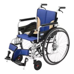 미키 수동식 휠체어 420폭 블루 1P 캐스터 원터치교체