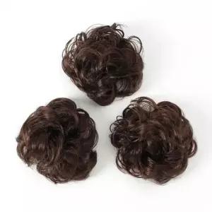 당고머리가발 밀크브라운 올림머리 곱창밴드 가발 3p세트 X2개