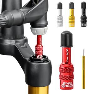 자전거 에어 프론트 포크 밸브 어댑터 도구 확장 MTB 내리막 용 AV Schr 변환기 익스텐더