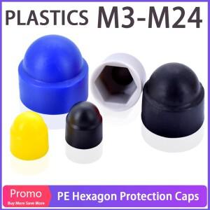 M3-M24 PE 볼트 육각 너트 커버 돔 캡 플라스틱 나사 도토리 자동차 바이크 오토바이 도구 유지 보수 보호
