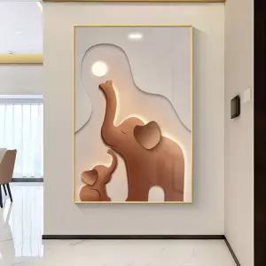 돈들어오는 풍수 그림 대형 벅걸이 거실 캔버스 풍수지리 현관 매장 액자 코끼리