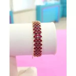 [하프클럽/ 주얼리] 세이브존05 Elegance P 루비 스퀘어 라운드 팔지 RD22100224