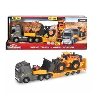 장난감미니카 장난감 볼보 운반트럭 휠로더 유아 작동 자동차 세트