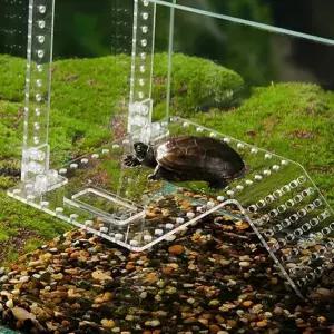 쉼터 일광욕대 은신처 소형 거북이육지 용품 놀이터 휴식 공간 어항 수조